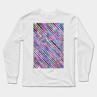 Shiny Glitter & Sparkle Glamour Stripes Long Sleeve T-Shirt